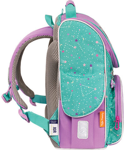 Ранец TIGER FAMILY для начальной школы, Nature Quest, "Shooting Stars", 35х31х19 см, 270206