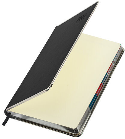 Ежедневник датированный 2024 А5 148х218 мм GALANT "Infinity", под кожу, черный, 114767