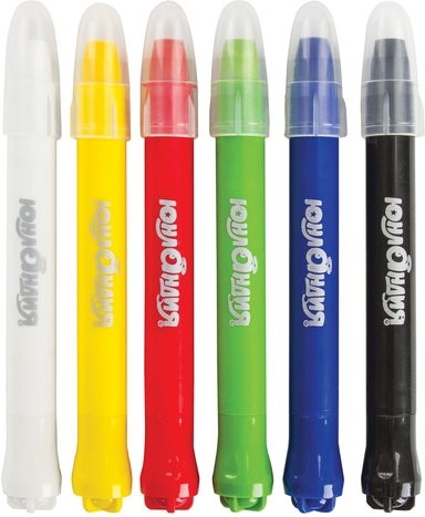 Краски для грима ЮНЛАНДИЯ, НАБОР 6 цветов, яркие цвета, для лица и тела, смываются водой, 191307