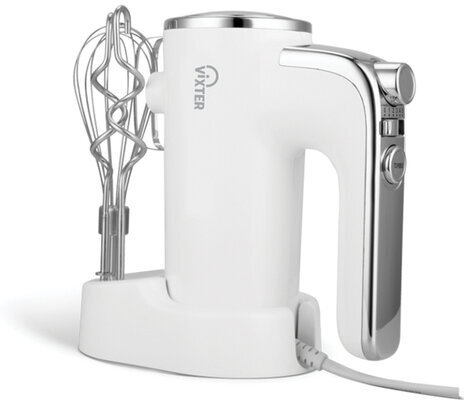 Миксер VIXTER VHM-3300, 700 Вт, 5 скоростей, 3 вида насадок, подставка, белый, 47840