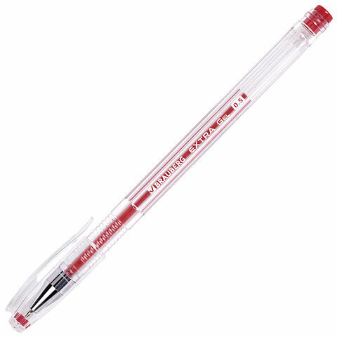 Ручки гелевые BRAUBERG "EXTRA", НАБОР 4 ЦВЕТА, узел 0,5 мм, линия 0,35 мм, 143905