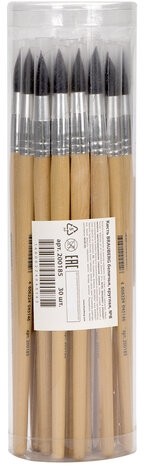 Кисть BRAUBERG, белка, круглая, № 8, 200185