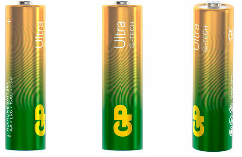 Батарейки КОМПЛЕКТ 2 шт., GP Ultra G-Tech, AA (LR6,15А), алкалиновые, пальчиковые, 15AUA21-2CRSBC2