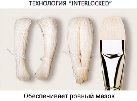 Кисть художественная профессиональная BRAUBERG ART CLASSIC, щетина, овальная, № 36, длинная ручка, 200741