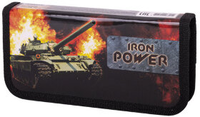 Пенал ПИФАГОР, 1 отделение, ламинированный картон, 19х9 см, "Iron Power", 229193