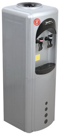 Кулер для воды AQUA WORK 16-LD/HLN, напольный, НАГРЕВ/ОХЛАЖДЕНИЕ ЭЛЕКТРОННОЕ, 2 крана, серебристый, 11366