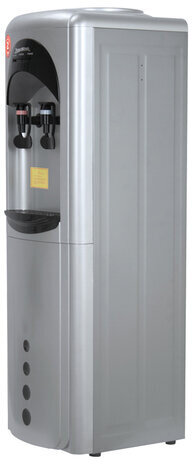 Кулер для воды AQUA WORK 16-LD/HLN, напольный, НАГРЕВ/ОХЛАЖДЕНИЕ ЭЛЕКТРОННОЕ, 2 крана, серебристый, 11366