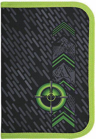 Пенал BRAUBERG, 1 отделение, 2 откидные планки, полиэстер, 21х14 см, "Gunsight", 271517