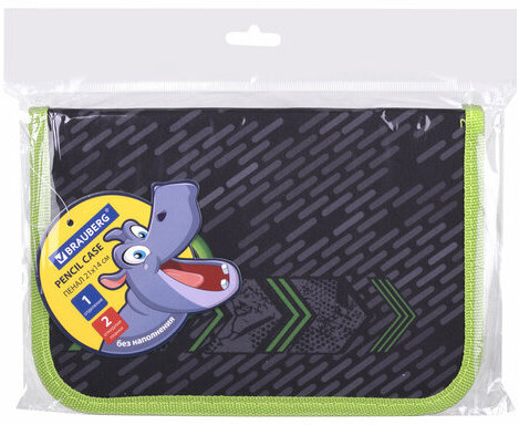 Пенал BRAUBERG, 1 отделение, 2 откидные планки, полиэстер, 21х14 см, "Gunsight", 271517