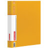 Папка на 2 кольцах BRAUBERG "Contract", 35 мм, желтая, до 270 листов, 0,9 мм, 221795