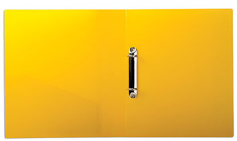 Папка на 2 кольцах BRAUBERG "Contract", 35 мм, желтая, до 270 листов, 0,9 мм, 221795
