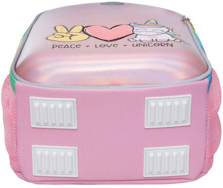 Ранец GRIZZLY анатомическая спинка, c брелоком, для девочек, UNICORN, 37х26х16 см, RAw-396-6/2