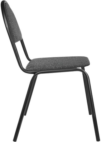 Стул для посетителей "Серна", черный каркас, ткань серая, СМ 7/22 Т-08