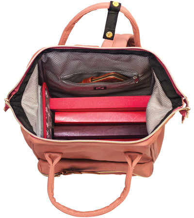 Рюкзак BRAUBERG молодежный, "Корал", искуственная кожа, 34х23х15 см, 227078