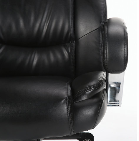 Кресло офисное BRABIX PREMIUM "Direct EX-580", хром, рециклированная кожа, черное, 531824