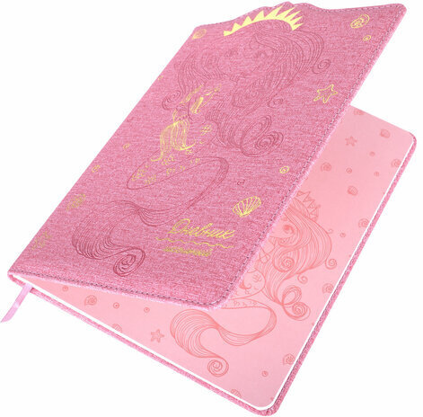 Дневник 1-4 класс 48 л., кожзам (твердая с поролоном), фигурный край, ЮНЛАНДИЯ, "РУСАЛКА", 105948