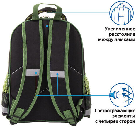 Рюкзак ПИФАГОР SCHOOL для начальной школы, Tank, 38х28х14 см, 229995