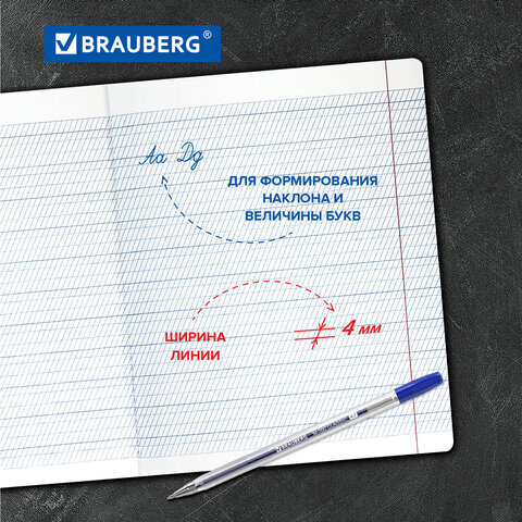 Тетради 12 л. КОМПЛЕКТ 20 шт. BRAUBERG "КЛАССИКА NEW", частая косая с дополнительной горизонтальной, ЗЕЛЕНАЯ, 880057