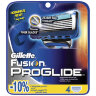 Сменные кассеты для бритья 4 шт., GILLETTE (Жиллет) "Fusion ProGlide", для мужчин