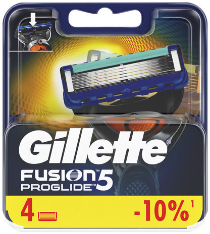 Сменные кассеты для бритья 4 шт., GILLETTE (Жиллет) "Fusion ProGlide", для мужчин