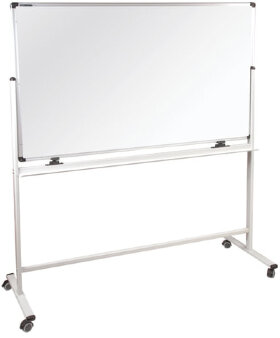 Доска магнитно-маркерная НА СТЕНДЕ 100х150 см, 2-сторонняя, ГАРАНТИЯ 10 ЛЕТ, BRAUBERG Premium, 236873