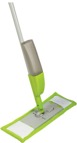 Швабра с флаундером 40 см с распылителем, черенок-рукоятка 122 см, МОП микрофибра (тип К), ЛЮБАША, 603787