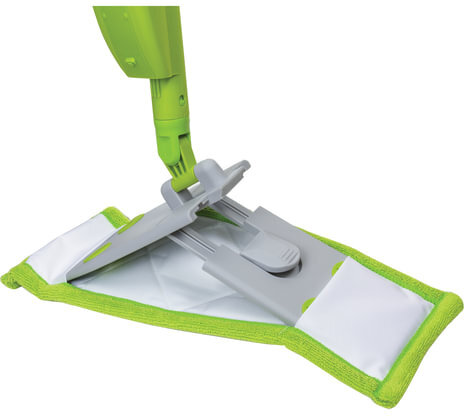 Швабра с флаундером 40 см с распылителем, черенок-рукоятка 122 см, МОП микрофибра (тип К), ЛЮБАША, 603787