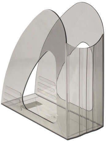 Лоток вертикальный для бумаг BRAUBERG "Delta", 240х90х240 мм, тонированный серый, 237241