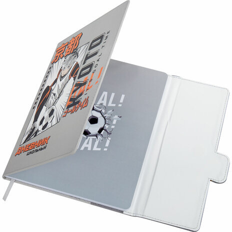 Дневник 1-11 класс 48 л., кожзам (твердая), магнитный клапан, ЮНЛАНДИЯ, "Футбол Аниме", 106929