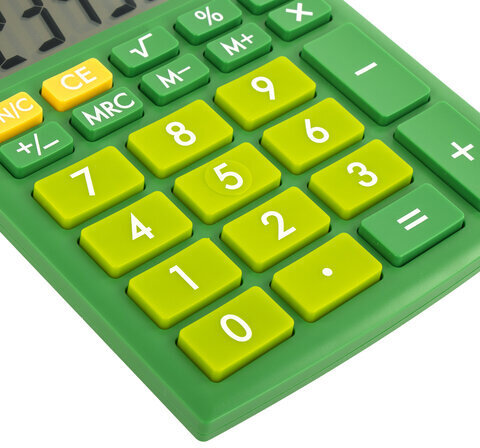 Калькулятор настольный BRAUBERG ULTRA-08-GN, КОМПАКТНЫЙ (154x115 мм), 8 разрядов, двойное питание, ЗЕЛЕНЫЙ, 250509