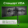 Кронштейн для двух мониторов настольный VESA 75х75, 100х100, 17"-32", до 16 кг, SONNEN STATIC, 455943