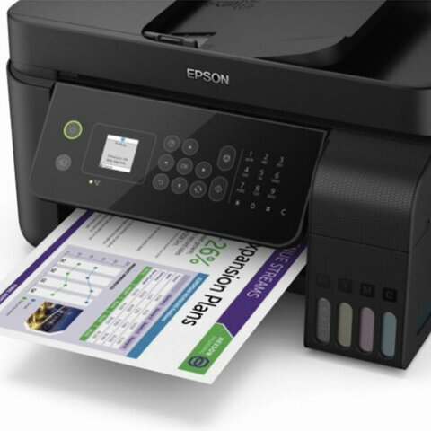 МФУ струйное EPSON L5190 "4 в 1" А4, 33 стр./мин (ч/б), 15 стр./мин (цвет.), 5760х1440, АПД, Wi-Fi, сетевая карта, C11CG85405