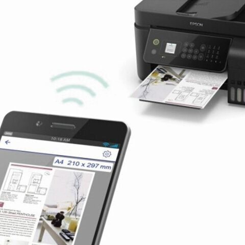 МФУ струйное EPSON L5190 "4 в 1" А4, 33 стр./мин (ч/б), 15 стр./мин (цвет.), 5760х1440, АПД, Wi-Fi, сетевая карта, C11CG85405