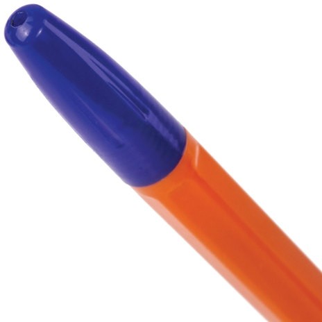 Ручка шариковая BRAUBERG "X-333 Orange", СИНЯЯ, корпус оранжевый, узел 0,7 мм, линия письма 0,35 мм, 142409