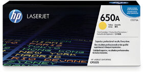 Картридж лазерный HP (CE272A) Color LaserJet Enterprise CP5525, №650A, желтый, оригинальный, ресурс 15000 страниц