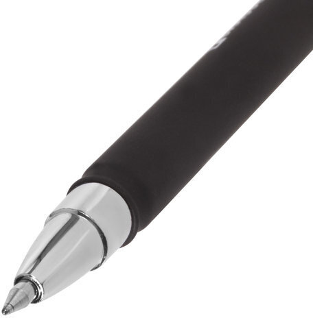Ручка гелевая BRAUBERG "Matt Gel", ЧЕРНАЯ, корпус soft-touch, узел 0,5 мм, линия 0,35 мм, 142944