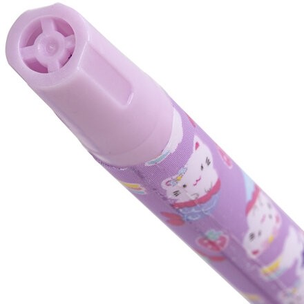 Ручка шариковая ЮНЛАНДИЯ "PURRMAID", синяя, SOFT TOUCH покрытие, узел 0,7 мм, линия письма 0,35 мм, 143731