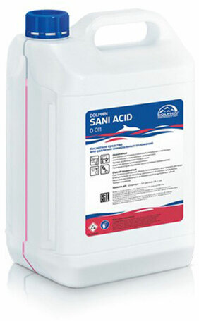 Средство для удаления минерального налета и ржавчины Dolphin Sani Acid, кислотное, 5 л, D011-5