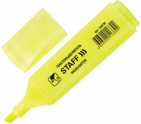 Текстовыделитель STAFF &quot;EVERYDAY HL-728&quot;, ЖЕЛТЫЙ, линия 1-5 мм, 150728