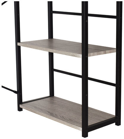 Стол на металлокаркасе BRABIX "LOFT CD-005", 1200х520х1200 мм, 3 полки, цвет дуб антик, 641222