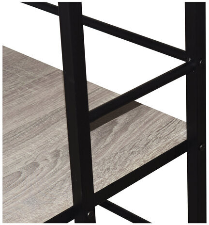 Стол на металлокаркасе BRABIX "LOFT CD-005", 1200х520х1200 мм, 3 полки, цвет дуб антик, 641222