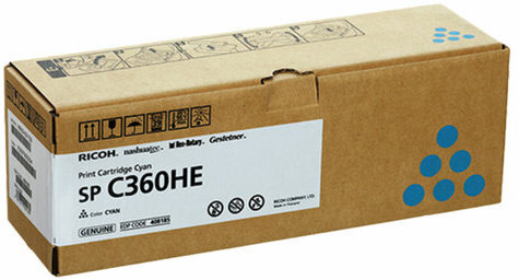 Картридж лазерный RICOH (SP C360HE) для Ricoh SP C360SFNw/C361SFNw, голубой, оригинальный, ресурс 6000 страниц, 408185