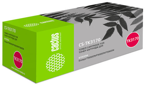 Картридж лазерный CACTUS (CS-TK3170) для Kyocera Ecosys P3050dn / P3055dn / P3060dn, ресурс 15500 страниц