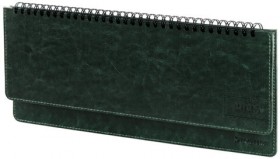 Планинг датированный 2025 305х140 мм BRAUBERG &quot;Imperial&quot;, под кожу, зеленый, 115699