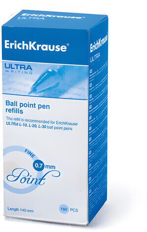 Стержень шариковый масляный ERICH KRAUSE "Ultra", 140мм, СИНИЙ, узел 0,7 мм, линия письма 0,35 мм, 21508