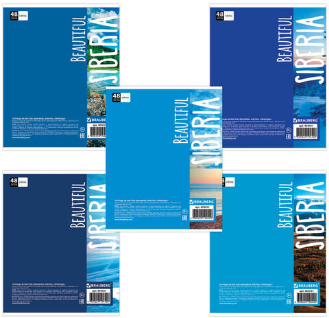 Тетрадь А5, 48 л., BRAUBERG, клетка, обложка картон, ПРИРОДА, 403031