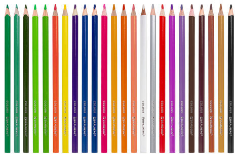 Карандаши цветные BRAUBERG PREMIUM, 24 цвета, трехгранные, грифель мягкий 3,3 мм, 181653