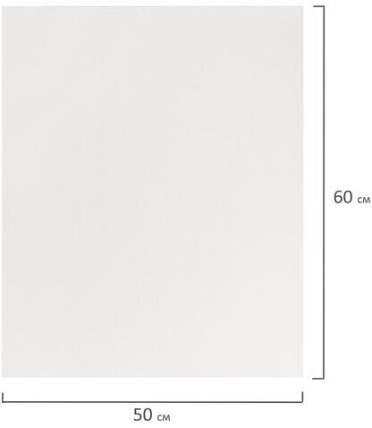 Холст на подрамнике BRAUBERG ART DEBUT, 50х60см, грунтованный, 100% хлопок, мелкое зерно, 191025