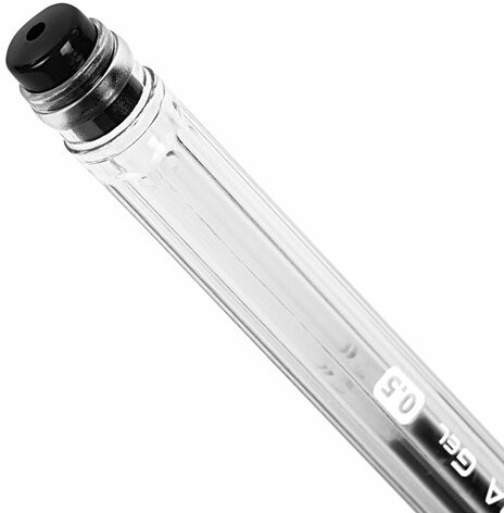 Ручки гелевые BRAUBERG "EXTRA", ЧЕРНЫЕ, НАБОР 4 штуки, узел 0,5 мм, линия 0,35 мм, 143906