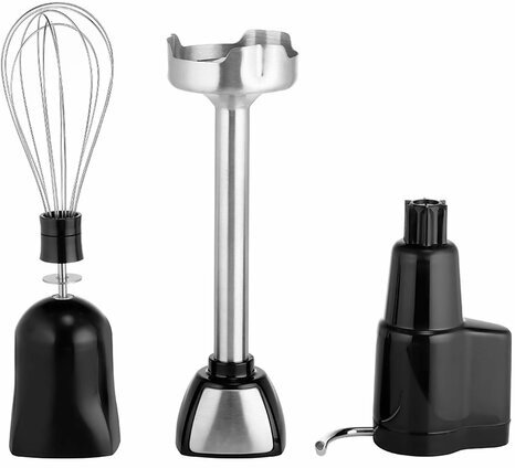 Блендер погружной CENTEK CT-1310, 1500 Вт, 2 скорости, 6 насадок, стакан, черный